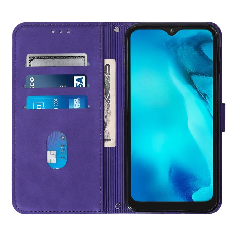 For UMIDIGI C1 Crossbody 3D Embossed Flip Leather Phone Case