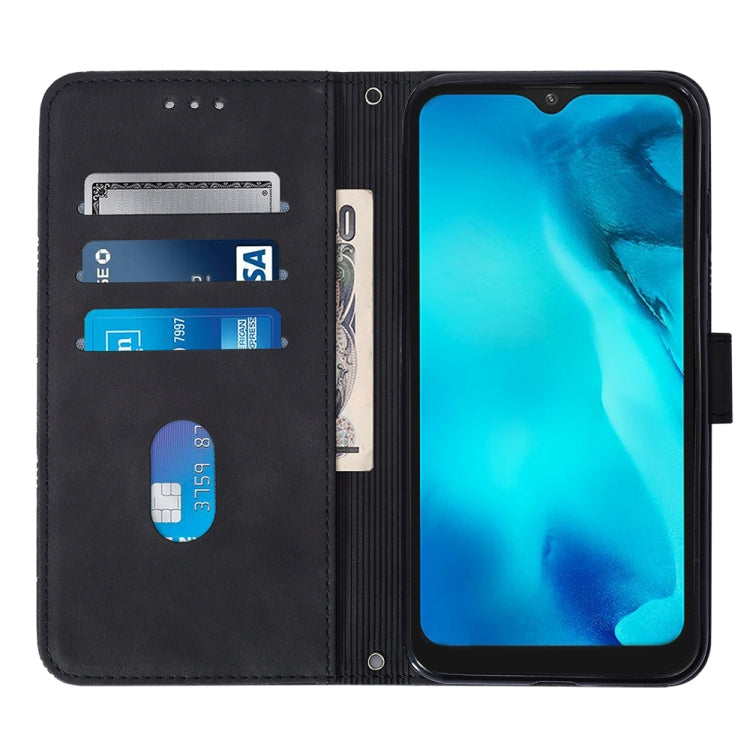 For UMIDIGI C1 Crossbody 3D Embossed Flip Leather Phone Case
