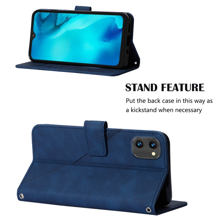 For UMIDIGI C1 Crossbody 3D Embossed Flip Leather Phone Case