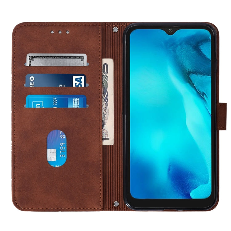 For UMIDIGI C1 Crossbody 3D Embossed Flip Leather Phone Case