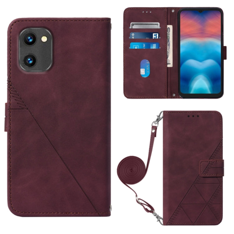 For UMIDIGI G1 Crossbody 3D Embossed Flip Leather Phone Case