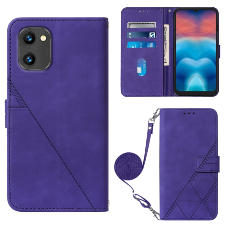 For UMIDIGI G1 Crossbody 3D Embossed Flip Leather Phone Case