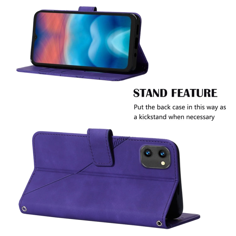 For UMIDIGI G1 Crossbody 3D Embossed Flip Leather Phone Case