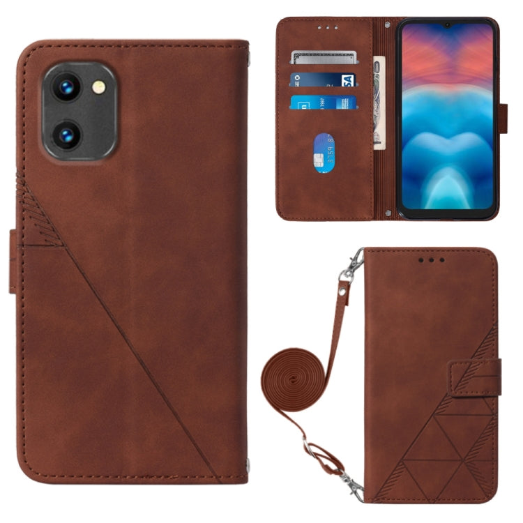For UMIDIGI G1 Crossbody 3D Embossed Flip Leather Phone Case