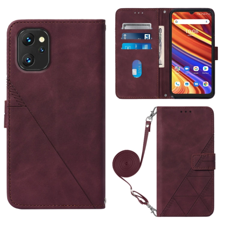 For UMIDIGI Power 7 / Power 7S Crossbody 3D Embossed Flip Leather Phone Case