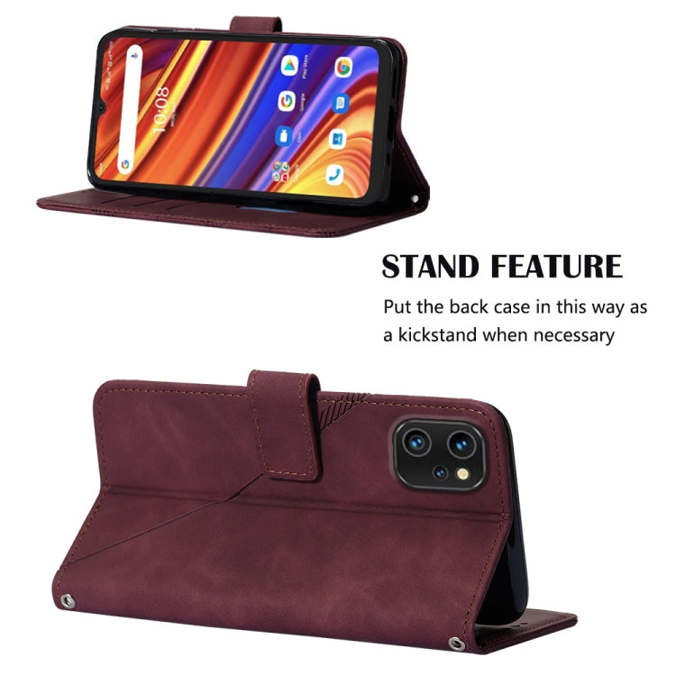 For UMIDIGI Power 7 / Power 7S Crossbody 3D Embossed Flip Leather Phone Case