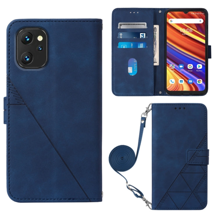 For UMIDIGI Power 7 / Power 7S Crossbody 3D Embossed Flip Leather Phone Case