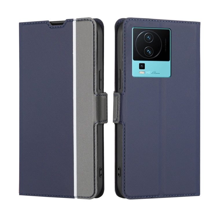 For vivo iQOO Neo7 Twill Texture Side Buckle Leather Phone Case