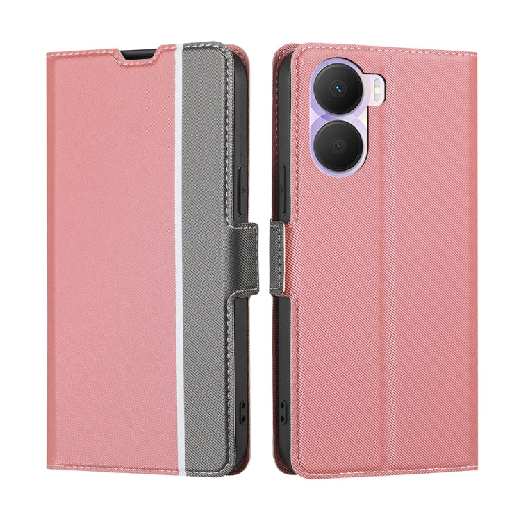 For Honor Play 40 Plus Twill Texture Side Buckle Leather Phone Case