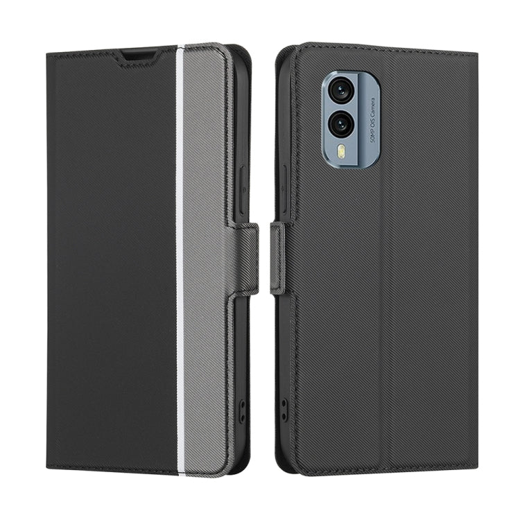 For Nokia X30 5G Twill Texture Side Buckle Leather Phone Case