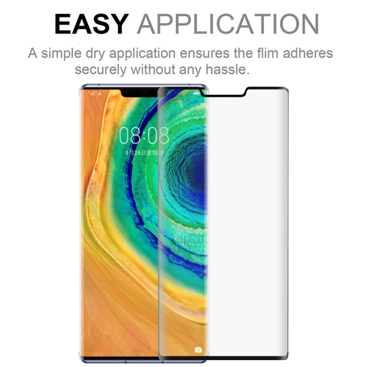 50 PCS 3D Curved Silk-screen PET Full Coverage Protective Film for Huawei Mate 30 Pro(Black)