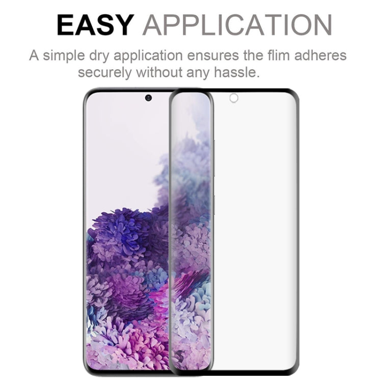 50 PCS 3D Curved Silk-screen PET Full Coverage Protective Film for Galaxy S20+(Black)