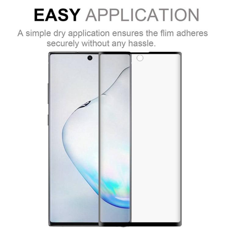 50 PCS 3D Curved Silk-screen PET Full Coverage Protective Film for Galaxy Note 10(Black)
