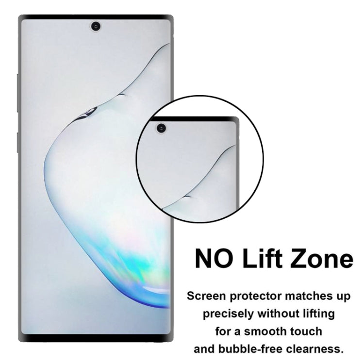 50 PCS 3D Curved Silk-screen PET Full Coverage Protective Film for Galaxy Note 10(Black)