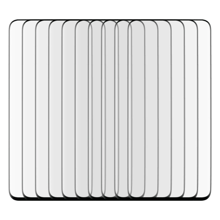 50 PCS 3D Curved Silk-screen PET Full Coverage Protective Film for Xiaomi Mi 10 5G(Black)