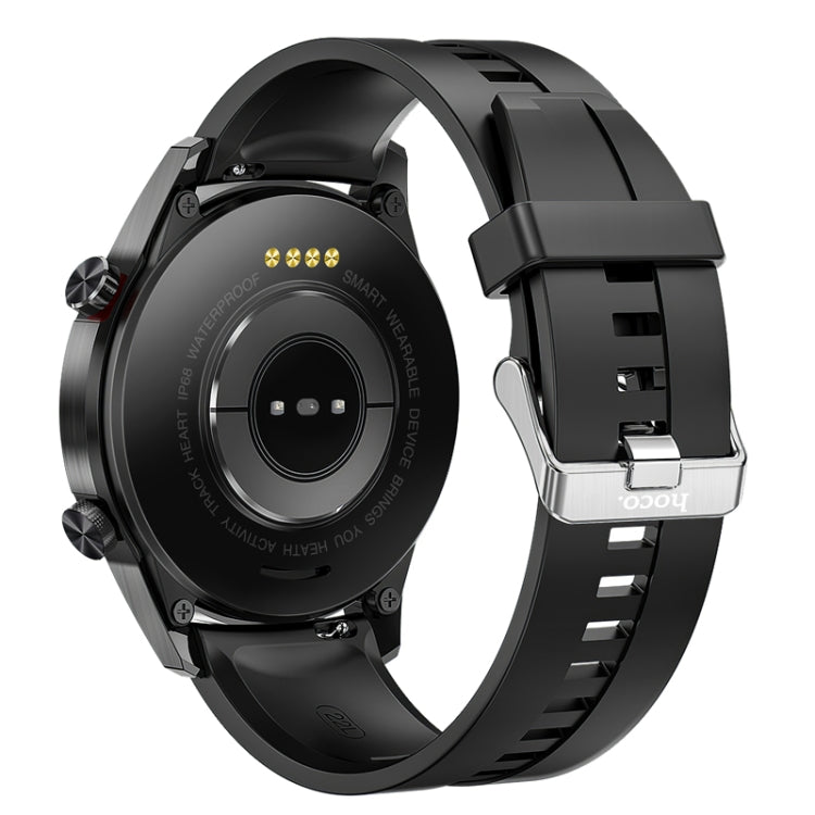 hoco Y2 Pro 1.28 inch TFT Screen IP68 Waterproof Smart Sports Watch, Call Version(Black)