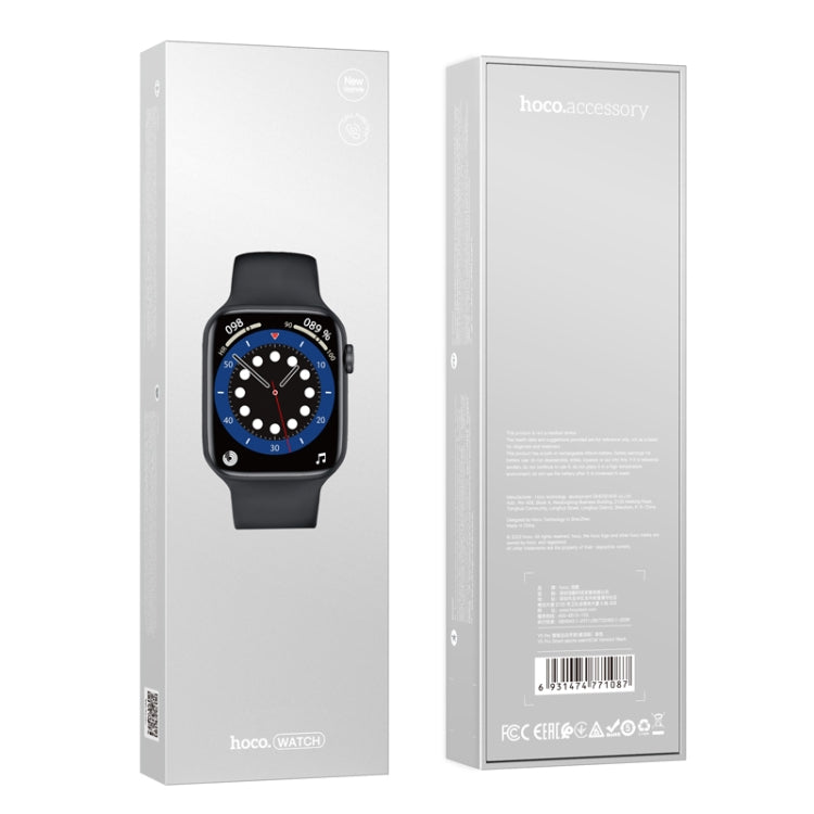 hoco Y5 Pro 1.85 inch TFT Screen IP68 Waterproof Smart Sports Watch, Call Version(Black)