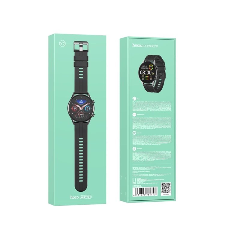 hoco Y7 1.32 inch TFT OGS Capacitive Touch Screen IP68 Smart Sports Watch(Black)