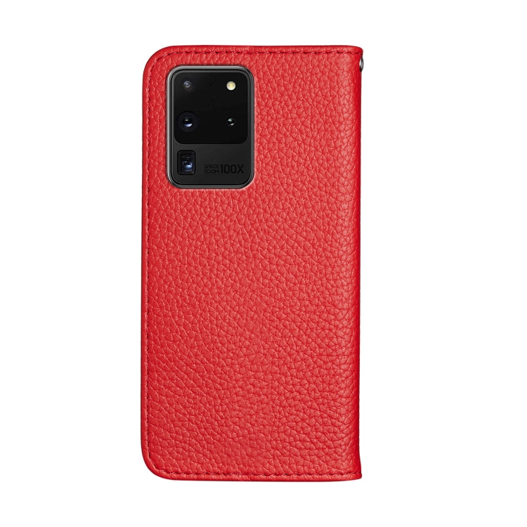 For Galaxy S20 Ultra Litchi Texture Horizontal Flip Protective Case with Holder & Card Slots