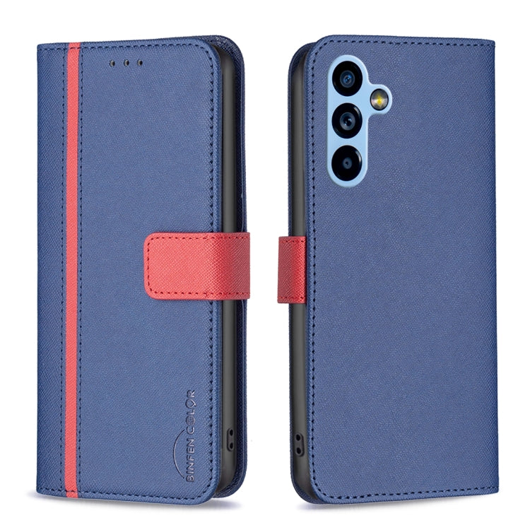 For Samsung Galaxy A54 5G BF13 Color Matching Cross Texture Leather Phone Case