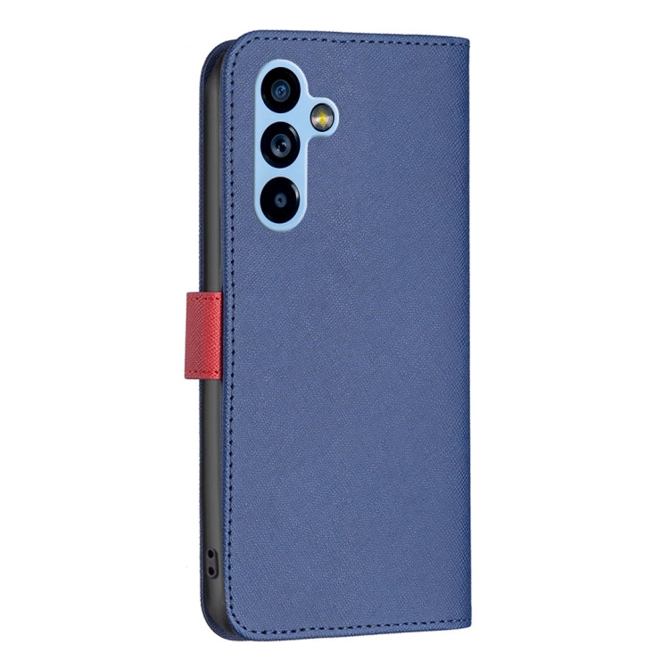 For Samsung Galaxy A54 5G BF13 Color Matching Cross Texture Leather Phone Case