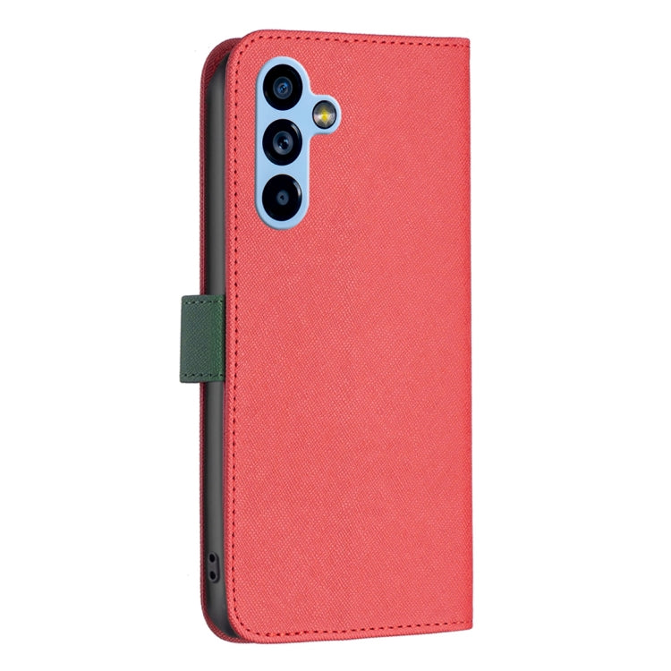 For Samsung Galaxy A54 5G BF13 Color Matching Cross Texture Leather Phone Case