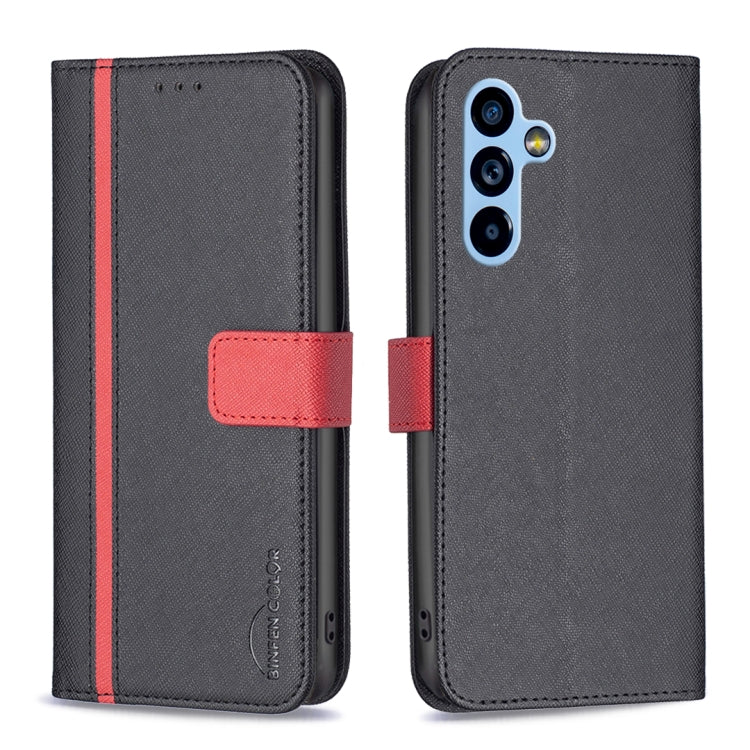 For Samsung Galaxy A54 5G BF13 Color Matching Cross Texture Leather Phone Case