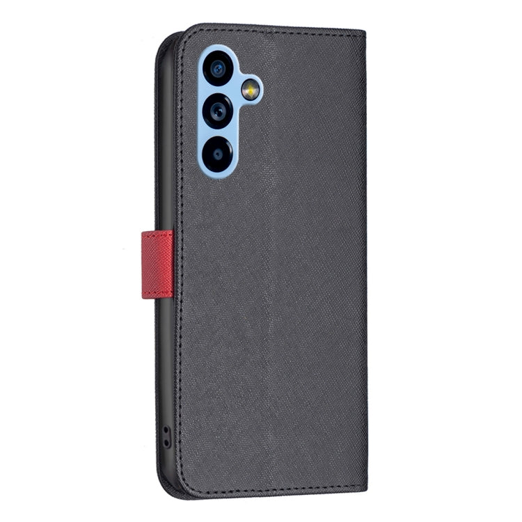 For Samsung Galaxy A54 5G BF13 Color Matching Cross Texture Leather Phone Case