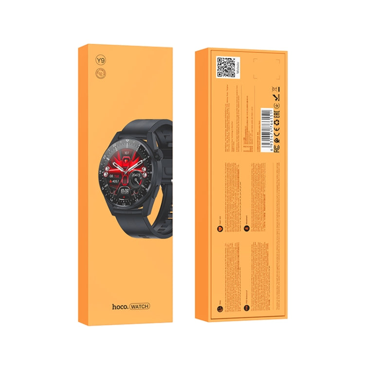 hoco Y9 1.36 inch TFT 2.5D HD Touch Screen IP68 Waterproof Smart Sports Watch, Call Version(Black)