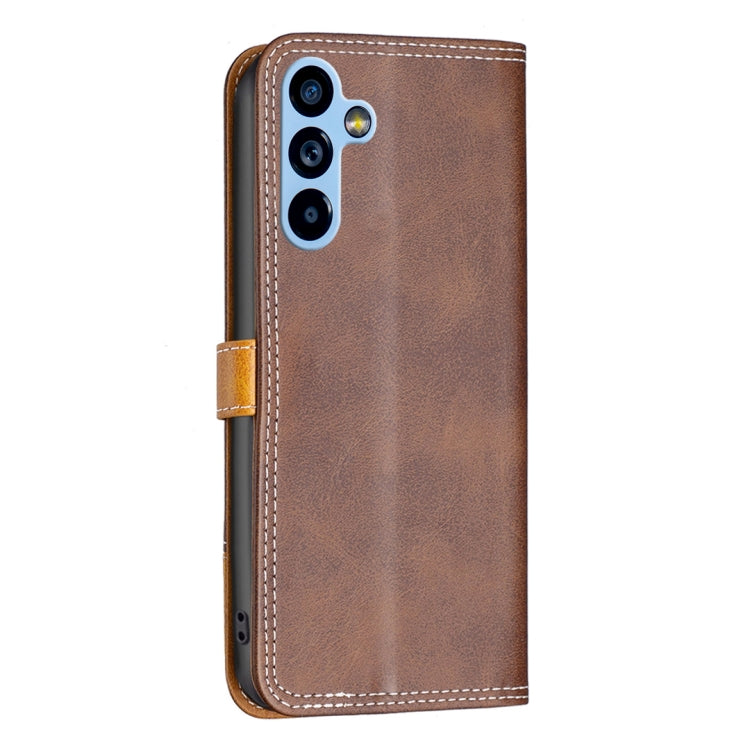 For Samsung Galaxy A54 5G Color Matching Double Sewing Thread Leather Phone Case