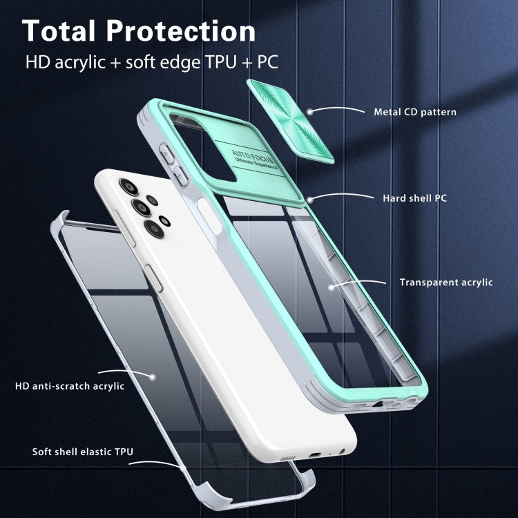 For Samsung Galaxy A13 4G 360 degree Full Coverage Sliding Camshield Phone Case
