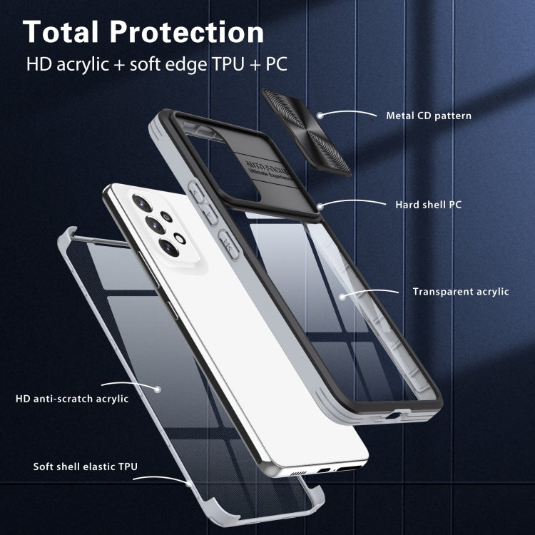 For Samsung Galaxy A53 5G 360 degree Full Coverage Sliding Camshield Phone Case