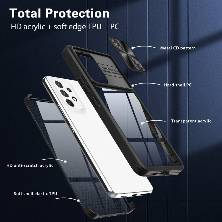 For Samsung Galaxy A53 5G 360 degree Full Coverage Sliding Camshield Phone Case