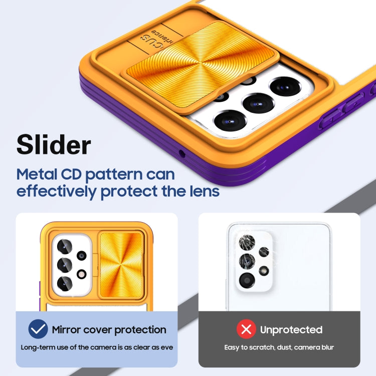 For Samsung Galaxy A53 5G 360 degree Full Coverage Sliding Camshield Phone Case