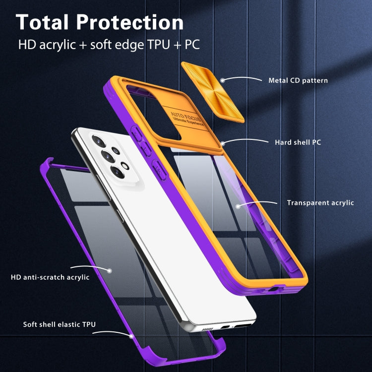 For Samsung Galaxy A53 5G 360 degree Full Coverage Sliding Camshield Phone Case