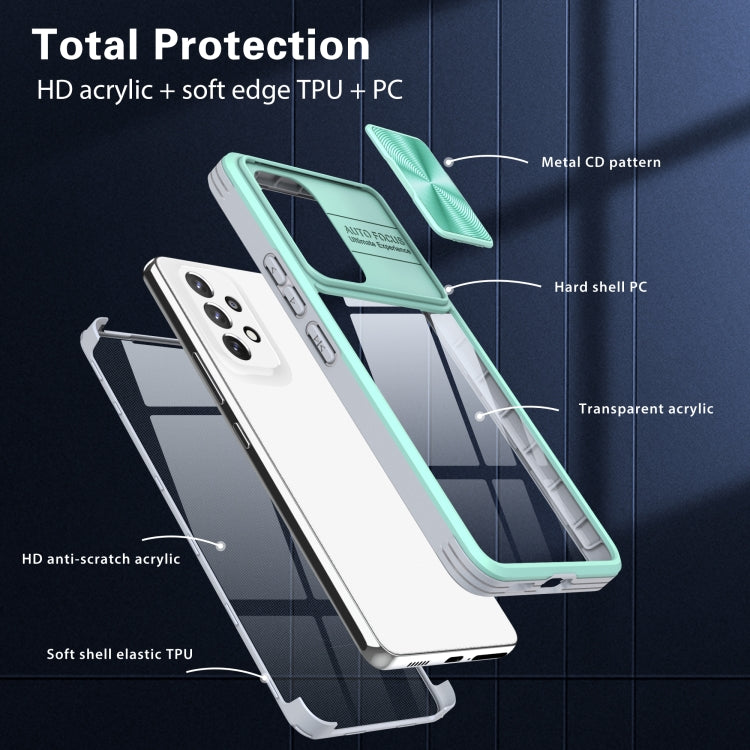 For Samsung Galaxy A53 5G 360 degree Full Coverage Sliding Camshield Phone Case