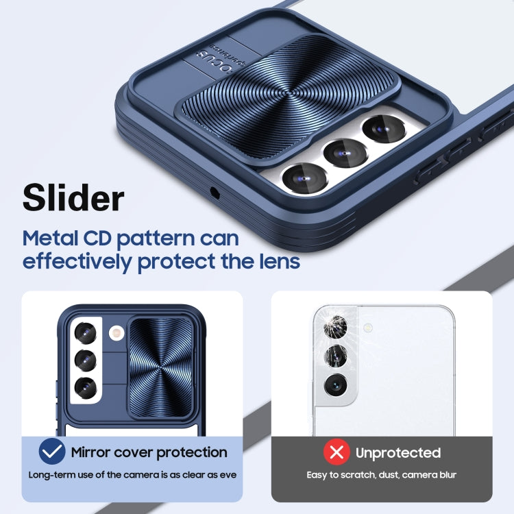 For Samsung Galaxy S22 5G 360 degree Full Coverage Sliding Camshield Phone Case