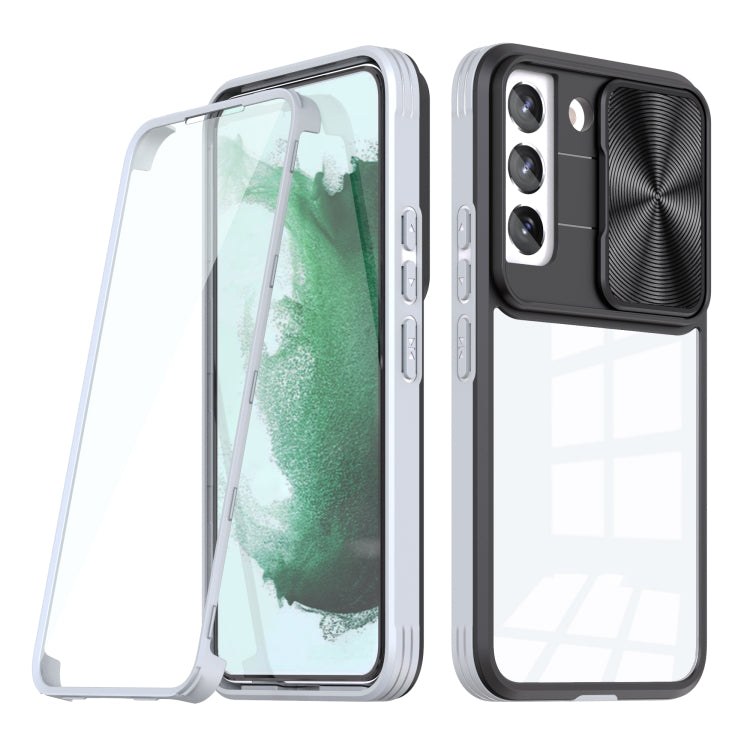 For Samsung Galaxy S22 5G 360 degree Full Coverage Sliding Camshield Phone Case