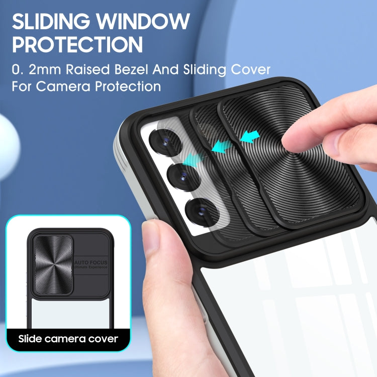 For Samsung Galaxy S22 5G 360 degree Full Coverage Sliding Camshield Phone Case
