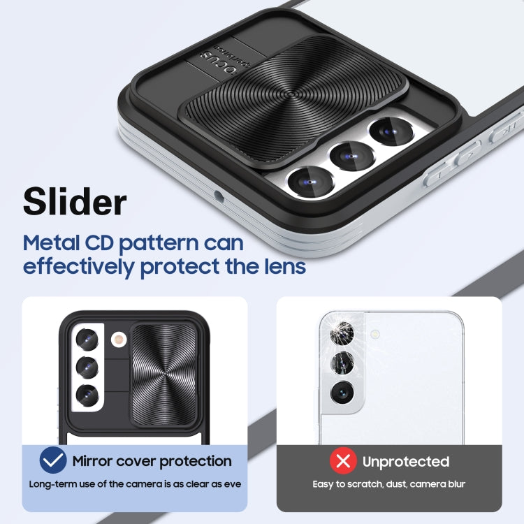For Samsung Galaxy S22 5G 360 degree Full Coverage Sliding Camshield Phone Case