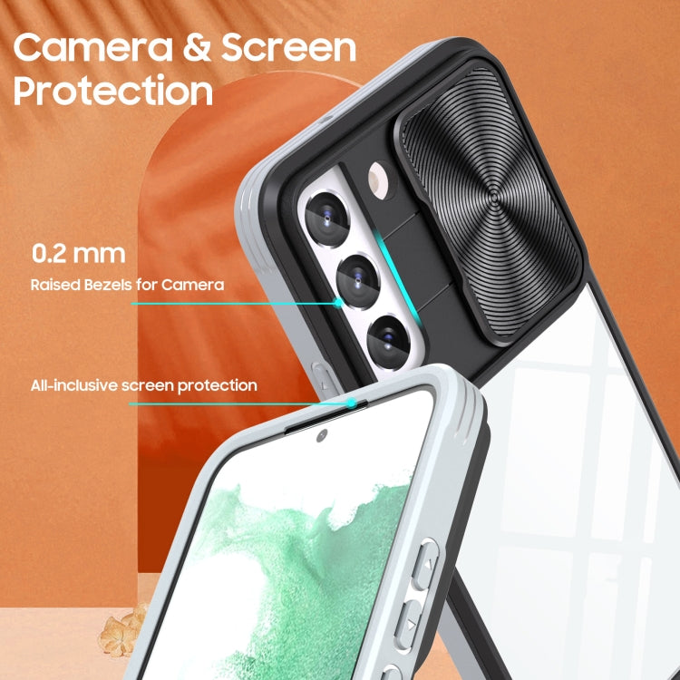 For Samsung Galaxy S22 5G 360 degree Full Coverage Sliding Camshield Phone Case
