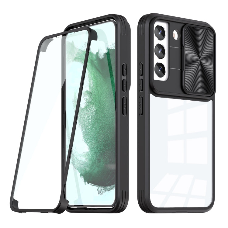 For Samsung Galaxy S22 5G 360 degree Full Coverage Sliding Camshield Phone Case