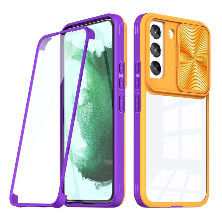 For Samsung Galaxy S22 5G 360 degree Full Coverage Sliding Camshield Phone Case