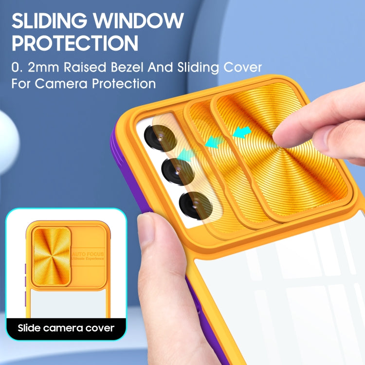 For Samsung Galaxy S22 5G 360 degree Full Coverage Sliding Camshield Phone Case