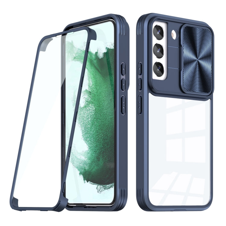 For Samsung Galaxy S22+ 5G 360 degree Full Coverage Sliding Camshield Phone Case