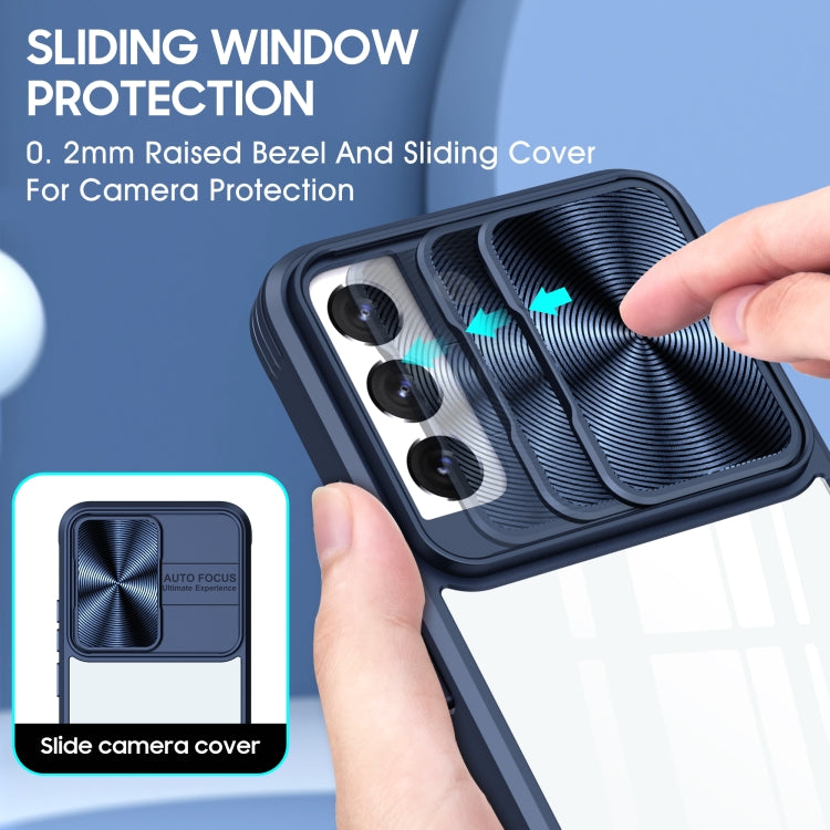 For Samsung Galaxy S22+ 5G 360 degree Full Coverage Sliding Camshield Phone Case
