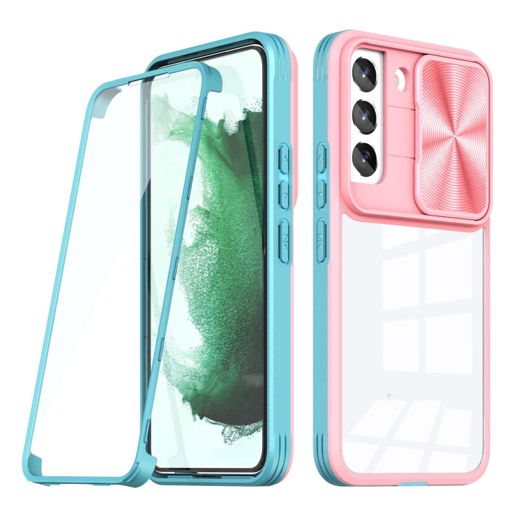 For Samsung Galaxy S22+ 5G 360 degree Full Coverage Sliding Camshield Phone Case