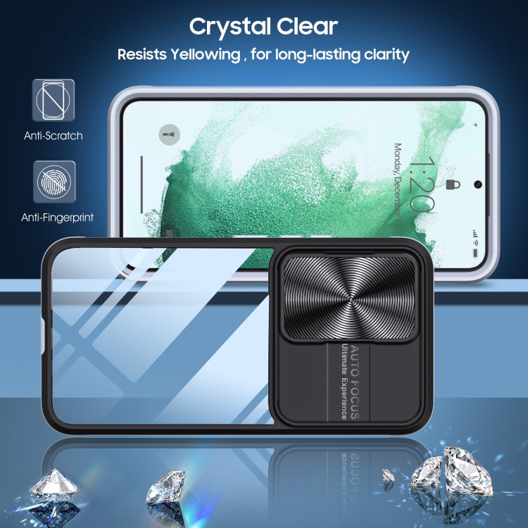 For Samsung Galaxy S22+ 5G 360 degree Full Coverage Sliding Camshield Phone Case