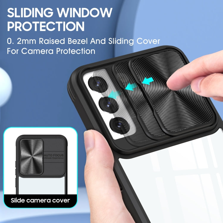 For Samsung Galaxy S22+ 5G 360 degree Full Coverage Sliding Camshield Phone Case