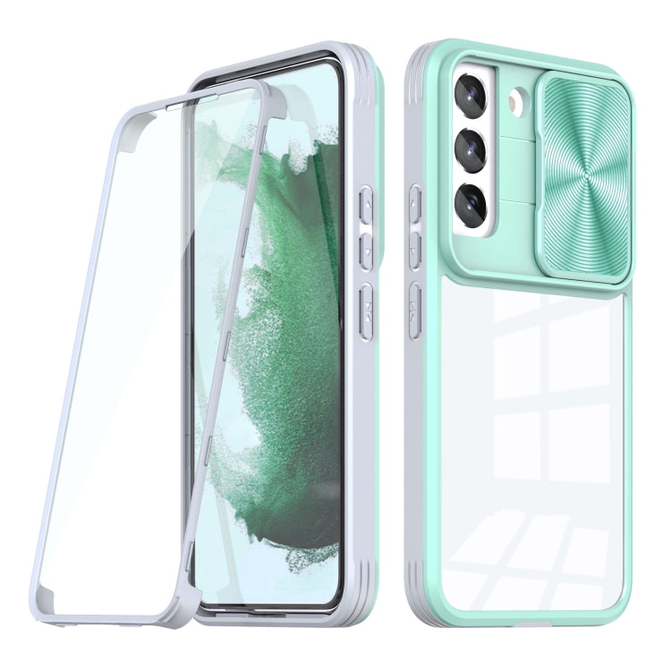 For Samsung Galaxy S22+ 5G 360 degree Full Coverage Sliding Camshield Phone Case